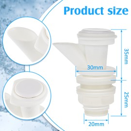 Mudder 2 Pieces Push Button Water Spigot Replacement, Reusable Plastic Cooler Jug Bottle Spigot for Compatible with Igloo 2, 3, 5 and 10 Gallon Beverage Coolers