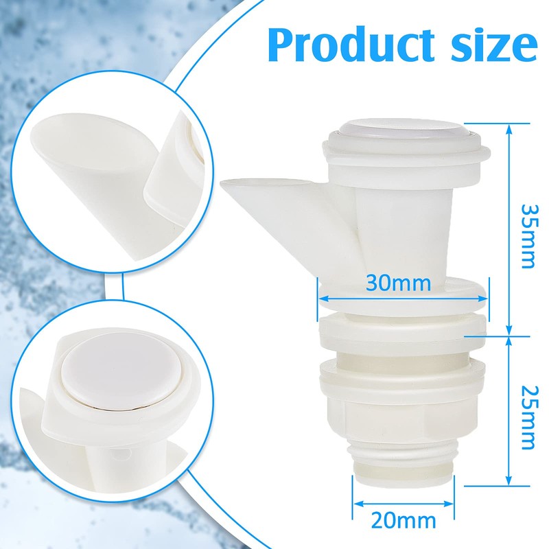 Mudder 2 Pieces Push Button Water Spigot Replacement, Reusable Plastic