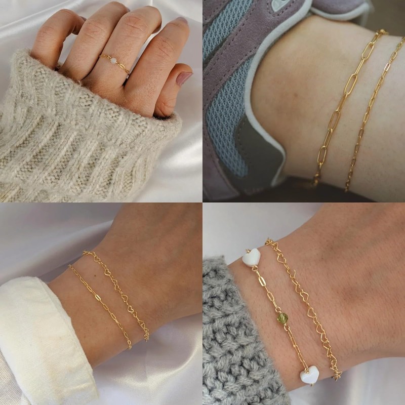 33FT Gold Paperclip Chain 2MM Stainless Steel Link Chain for