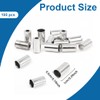 NHP Pack of 100 Silver End Caps, Shift Cable End