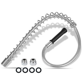 44inch Pre Rinse Hose with Grip Handle & Spring, Replacement B-0044-H Commercial Sink Hose Stainless Steel Overhead Spring & Heat Resistant Handle for T&S Brass Faucet Restaurant Industrial Dishwasher