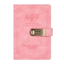 Lock Journal Safe Reliable Waterproof Artificial PU Leather Password Lock Notebook with Pen Slot for Teen Girls