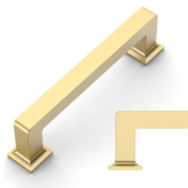 Amerdeco 10 Pack Brushed Gold Cabinet Pulls 3.75 Inch(96MM) Hole Centers Kitchen Cabinet Handles Cabinet Hardware Kitchen Handles for Cabinets Cupboard Handles Drawer Pulls ZH0019