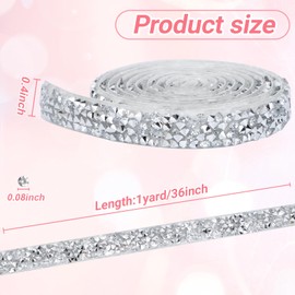 Gartful - Tiras de diamantes de imitación, cinta de diamantes de imitación de cristal brillante para deslumbrar, multifuncional para manualidades, manualidades, cinta adhesiva para coches, teléfonos