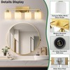 palaro 4 Light Bathroom Light Fixtures,Brushed Gold Vanity Lights for