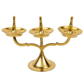 Putrika Kavara Diya Kavara Diya | Kavara Villakku | Lámpara triple | Lámpara de tres ramas | Kerala Diya | Kerala Villaku | Onum Festivals Diya- Lámpara triple