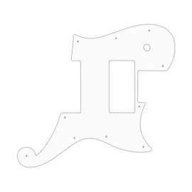 wd Pickguard For D'Angelico Deluxe Atlantic solid white 090"