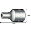 Tone HP2SB-04 Socket (6 Angle) 1/4 inch (6.35 mm) Insertion