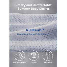 Konny Baby Carrier Flex AirMesh with Head Support- Adjustable, Easy to Wear Baby Wrap Sling, Perfect for Newborn Babies Essentials up to 44 lbs (M-4XL) -Wood Rose