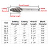 VALYRIANTOOL 8PCS Carbide Burr Set 1/4" Shank, Double Cut Tungsten