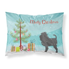 Caroline's Treasures BB2966PILLOWCASE Affenpinscher Merry Christmas Tree Fabric Standard Pillowcase Lightweight Super Soft Easy Care Decorative Artwork Pillowcase, Standard