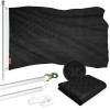 G128 NEW G128 All Black American Flag & Flagpole, 6FT