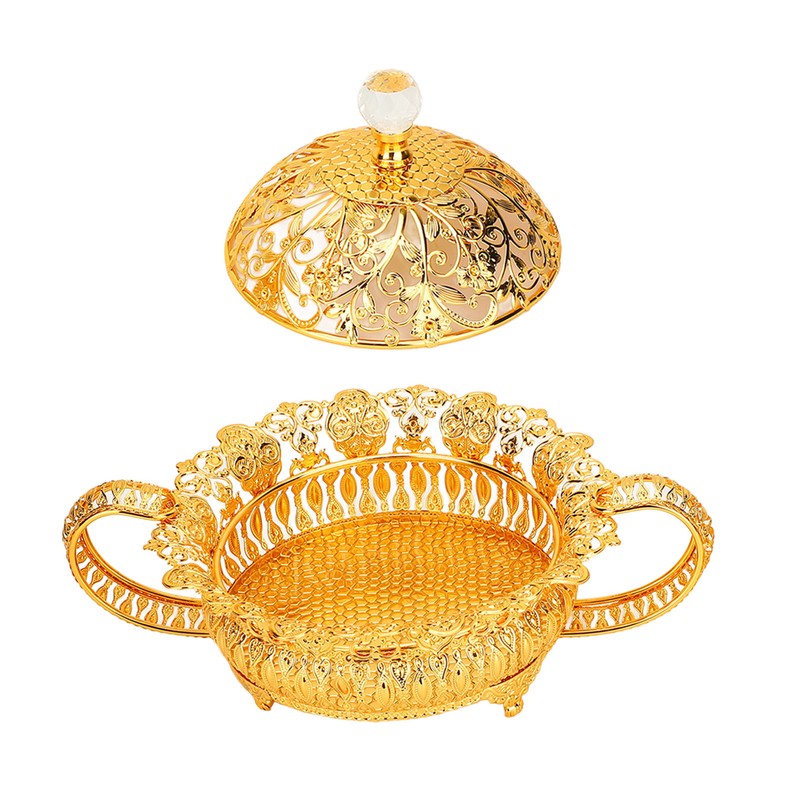 European Style Metal Fruit Plate Set Decorative Multifunctional Fruit Platter