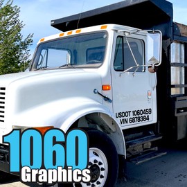 Custom Truck Numbers & Letters (2 Sets) USDOT, DOT, GVW, VIN, CA, MC - Vinyl Lettering Decal, Registration Stickers