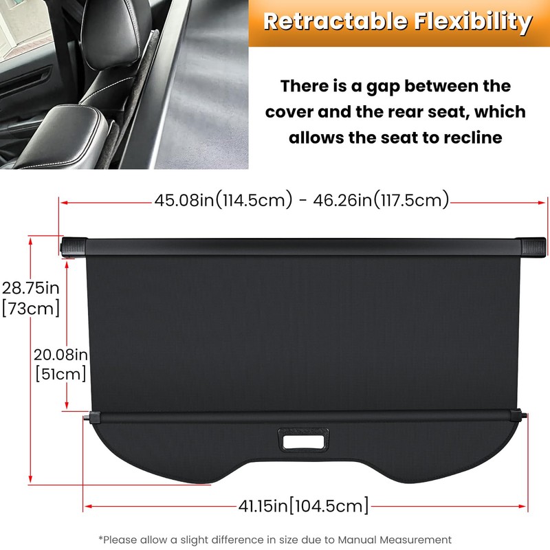 Trunk Cargo Cover for Ford Escape 2013 2014 2015 2016