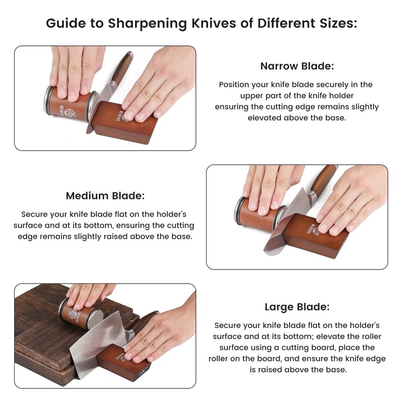 Metro Bite Professional Rolling Knife Sharpener Kit – Premium Diamond