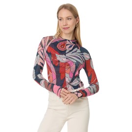 Johnny Was Women's Jaylin Long Sleeve Mesh Tee-Sereina