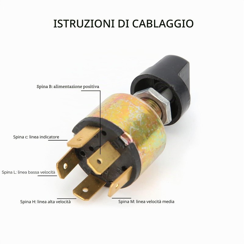 Aria Condizionata Interruttore Ventola a 3 Velocità Controllo CA Manopola