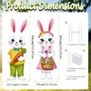 BoGlowHaven 2pcs Easter Yard Signs with Stakes, Cute Bunny Easter