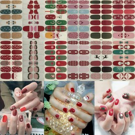 12 Set Color Nail Christmas Father Fashion Street Art Decals Strips Brighter Thicker, Tougher，Waterproof and Durable Stickers