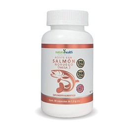 ACEITE DE SALMON NORUEGO OMEGA 3. 1 Frasco con 90 cpsulas de 1.3 g cu con DHA y EPA. NATURAL HEALTH (1)                                               