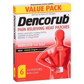 Dencorub Heat Patch (8cm X 13cm) X 6