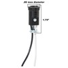 B&P Lamp® Pigtail E12 Candelabra Socket With 1/8F Hickey and