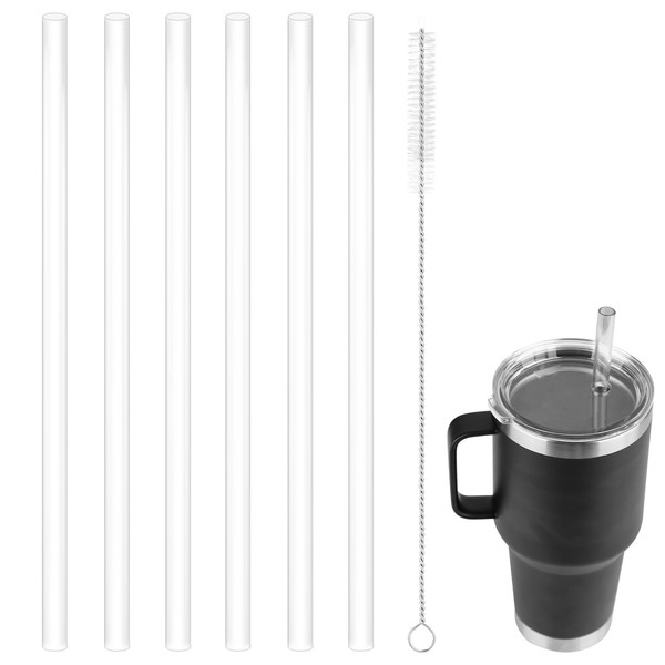 6pcs Replacement Straw for Yeti 25oz, Reusable Straws with Long