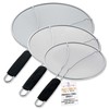 U.S. Kitchen Supply 3-Piece Stainless Steel Splatter Guard Set (13",