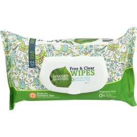 Seventh Generation Baby Wipes, 64 Count