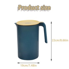 Plastic Jug with Lid, Plastic Jug Water Jug, Water Jug, Plastic Jug 2.5 L, Plastic Jug, Ice Tea Jug, Water Jug with Handle for Tea, Juices, Milk, Cold or Hot Drinks