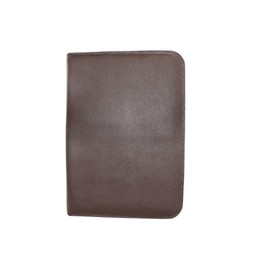 PIEL WEST| Carpeta Ejecutiva en Piel Genuina con Cierre | Elegante portadocumentos, padfolio, carpeta de cuero ejecutiva con Cierre. (CAFE, CARTA)