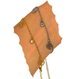 NataschaWoge® Stainless Steel Bracelet Tree of Life Tree Minimalist Bracelet Delicate Small Gift for Her Spiritual Jewellery