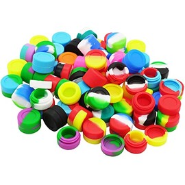KUVIS 3ml Wax Silicone Containers Concentrate Airtight Oil Non-stick Jars Food Grade (25)