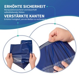 Wemk Wemk Versandtaschen, 45 Stück Versandtüten für Vinted, 3 Größen Versandtaschen Packung, Wasserdicht, Undurchsichtig, Abrasionsbeständig, Posttaschen, Logistik Verpackungen, Blau