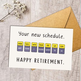 Happy Funny Retired Cards - Retirement Gifts for Men, Woman - Retired Gifts for Friends, Coworker Boss, Teachers Nurses, Dad Mom Single 5.3''x 8'' Folded Card with Envelope