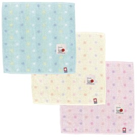 Imabari Towel, Towel Handkerchiefs, Set of 3, 100% Cotton, Made in Japan, 9.8 x 9.8 inches (25 x 25 cm), Luxurious, Absorbent, Quick Drying, Soft, Fluffy, Type G, 25×25cm