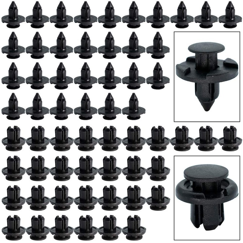 XUKEY 180Pcs Auto Fastener Plastic Push Pin Rivets Trim Panel