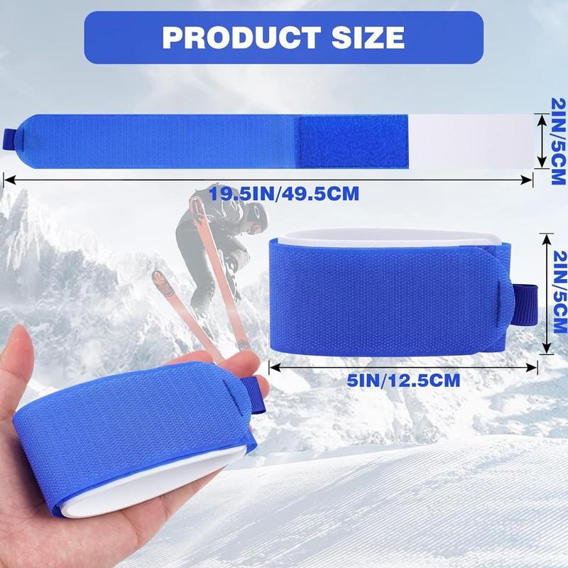 6Pcs Adjustable Ski Wraps Ties Ski Boards Poles Ski Fixing