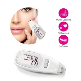 SHQYMBLT Portable digital facial moisture tester skin analyzer facial hydration corneometer skin hydration meter water oil tester for face skin care with backlight LCD display gifts for girls women | 