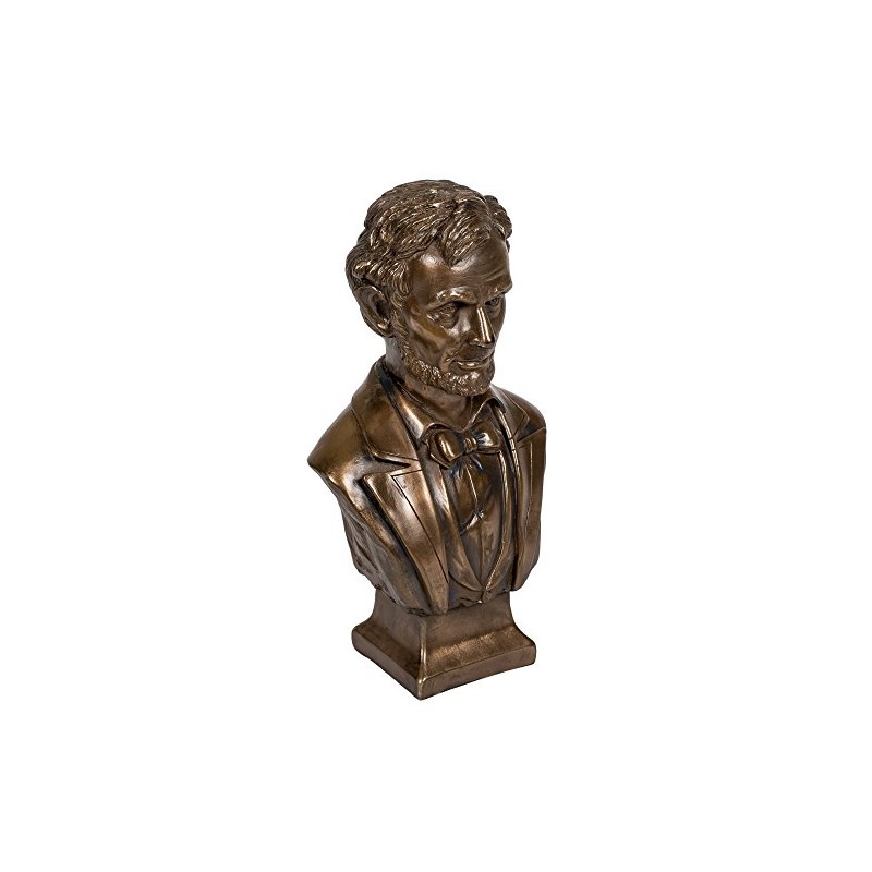 PTC 7.5 Inch Bronze Colored Abraham Lincoln Bust Figurine Statue