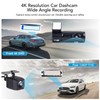 Hilitand Dash CAM Delantero y Trasero, Cámara de Tablero 4K