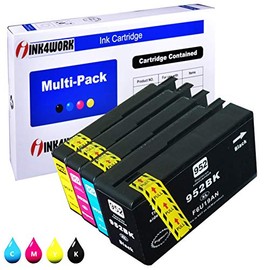 INK4WORK 4-Pack Compatible Replacement for HP 952XL 952 XL Ink Cartridge for use with OfficeJet Pro 7740 8210 8216 8218 8710 8716 8720 8726 8728 8730 8740 8745 8746 (Black, Cyan, Magenta, Yellow)