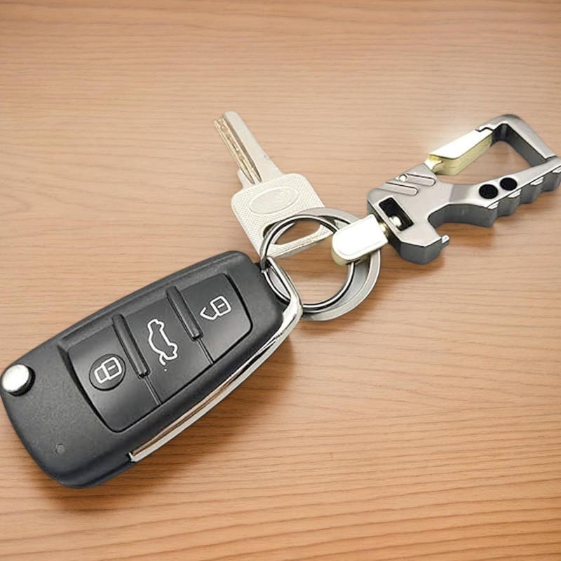 Ezranova 2 x Metal Key Fob, Bottle Opener, Double Ring