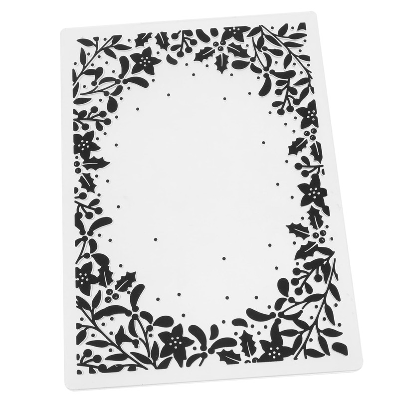 TEHAUX 3pcs Cardstock Paper Scrapbooking Tool Embossing Stencil Plastic DIY