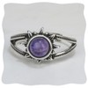 Amethyst Ring, Adjustable Healing Faceted Cut Amethyst Sun Ring, Vintage
