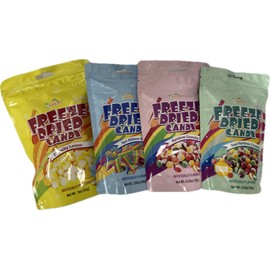 Apexy Freeze Dried Candy - Variety Pack-Freeze Dried Rainbow Candy Assorted Flavor - Dehydrated, Crunchy, Colorful Treats & Snacks for Kids & Adults - Packed in a Resealable Pouch (Variety Pack of 8)