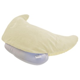 Tiga-Med TIGA-Soft XL Half Moon Pillow, Ergonomic Neck Pillow, Nursing Pillow, Pillow with Micro Beads, for Relaxing, Sleeping, Reading and Breastfeeding, Cover Washable Separately at 40 °C (Beige)