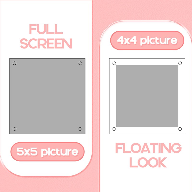Vowcarol Acrylic 5x5 Picture Frame, Clear Two Sided Display, Free