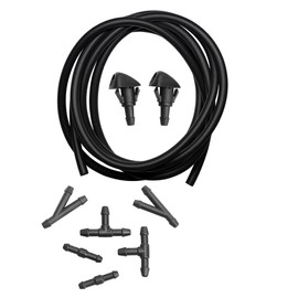 Windshield Washer Nozzle Sprayer and Hose (7Ft Long) with Connector Compatible for HONDA 86-01 Integra, 1997-2011 Civic Type R, 92-97 CR-X del Sol Replaces OEM # 76810-SR0-004, 76810-S5D-A01